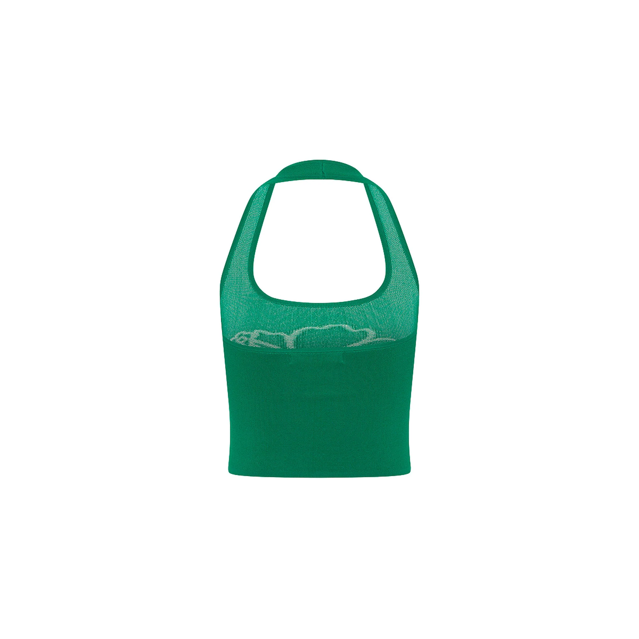 Knit Halter Tank Top - Green Envy - Image 12